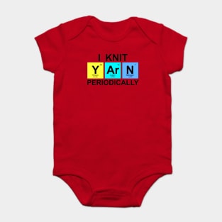 I Knit Yarn Periodically Baby Bodysuit